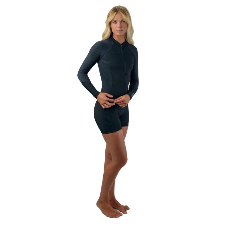 O'Neill Hyperfreak 2/1.5mm Women's Front Zip LS Shorty 2026 - Black