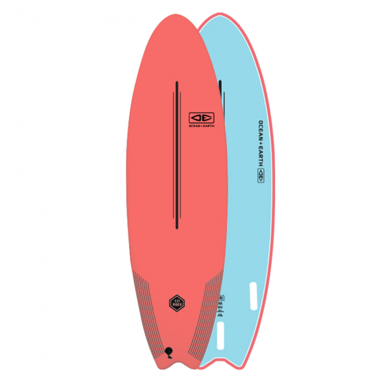 Ocean and Earth Ezi Rider 6'0" Softboard in Coral - Full View