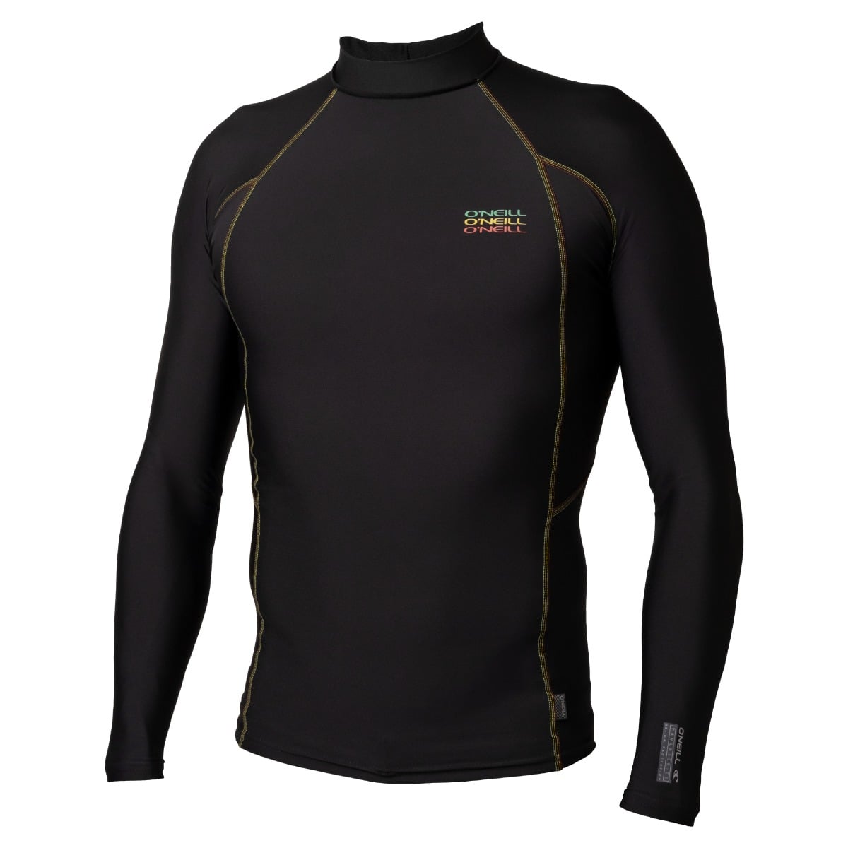 O'Neill Mens Trvlr Graphic Skins Long Sleeve Rash Guard in Black Rasta