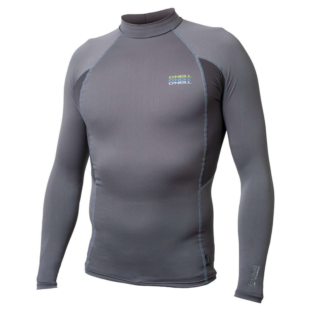 O'Neill Mens Trvlr Graphic Skins Long Sleeve Rash Guard in Smoke Tri-Glo