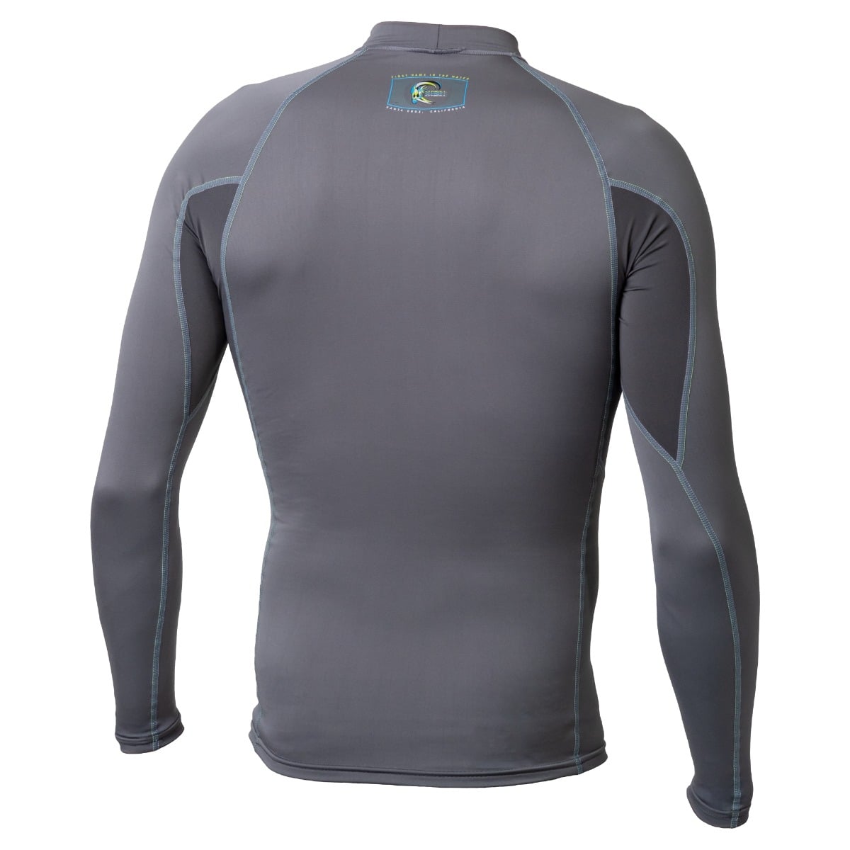 O'Neill Mens Trvlr Graphic Skins L/S Rash Guard - Smoke Tri-Glo