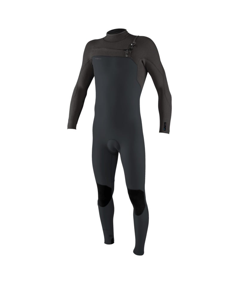 O'Neill Hyperfreak Wind 4/3+mm Chest Zip Wetsuit 2026 - Tempered Steel / Graphite