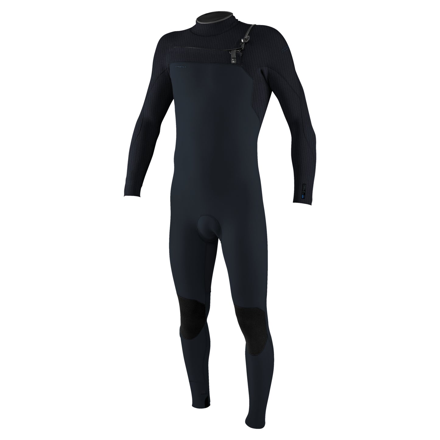 O'Neill Hyperfreak Wind 4/3+mm Chest Zip Wetsuit 2026 - Carbon / Dark Slate