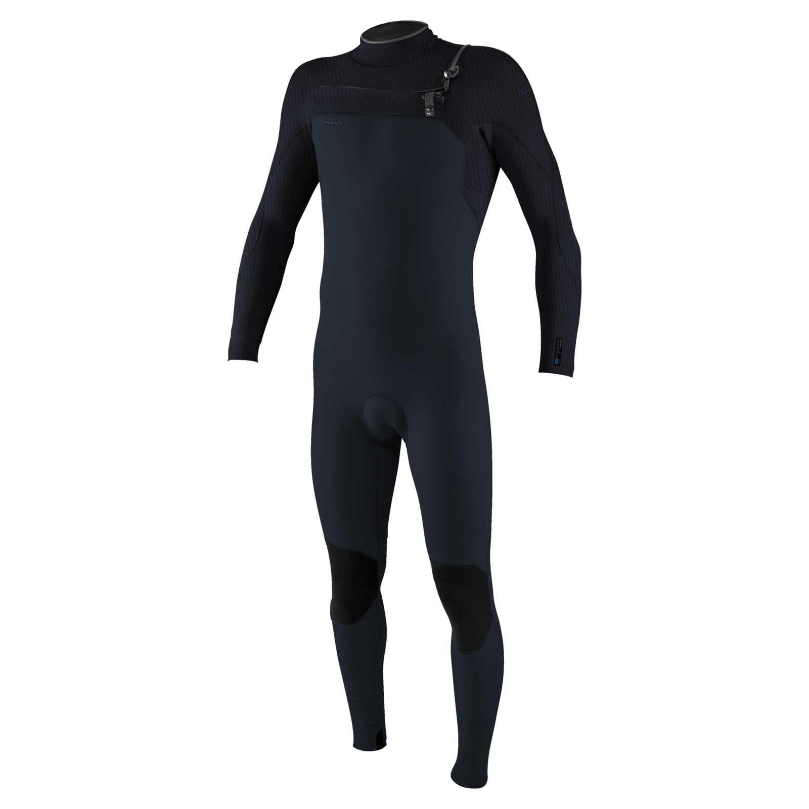 O'Neill Hyperfreak Wind 4/3+mm Chest Zip Wetsuit 2026 - Carbon / Dark Slate