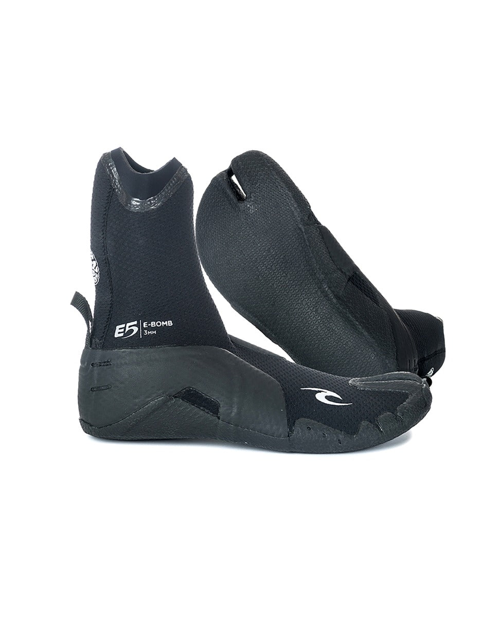 Rip Curl E Bomb 3mm Split Toe Wetsuit Boots - Black - Full View