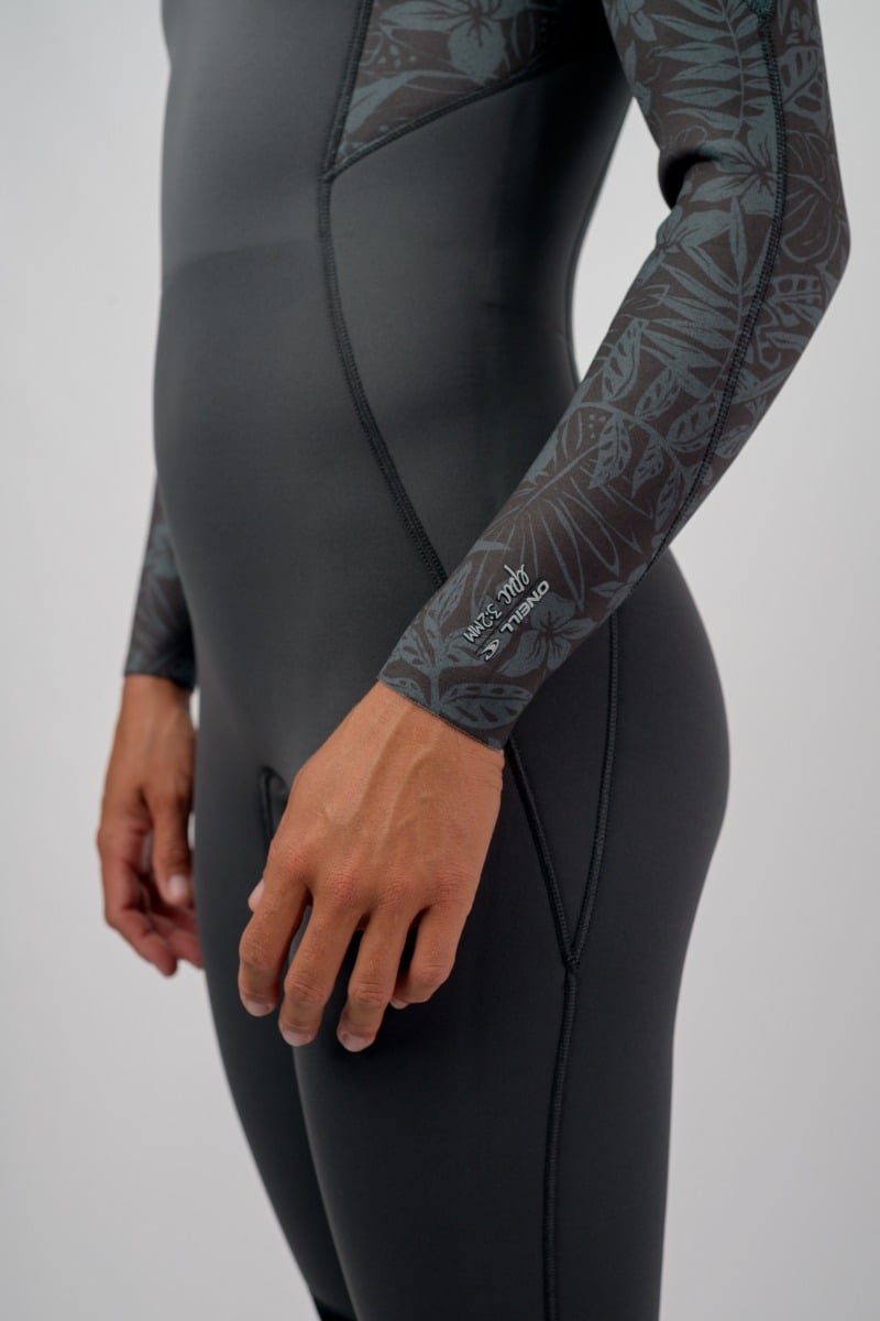 O'Neill Womens Epic 3/2mm Chest Zip Summer Wetsuit 2026 - Tempered Steel / Shaded Island Sky / Shade