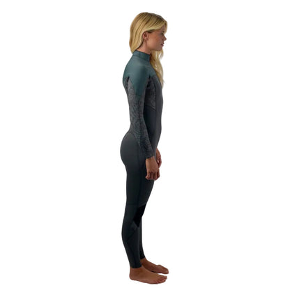 O'Neill Epic 3/2mm Women's Chest Zip Summer SAMPLE Wetsuit 2026 - Tempered Steel / Shaded Island Sky / Shade