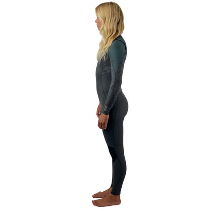O'Neill Epic 3/2mm Women's Chest Zip Summer SAMPLE Wetsuit 2026 - Tempered Steel / Shaded Island Sky / Shade