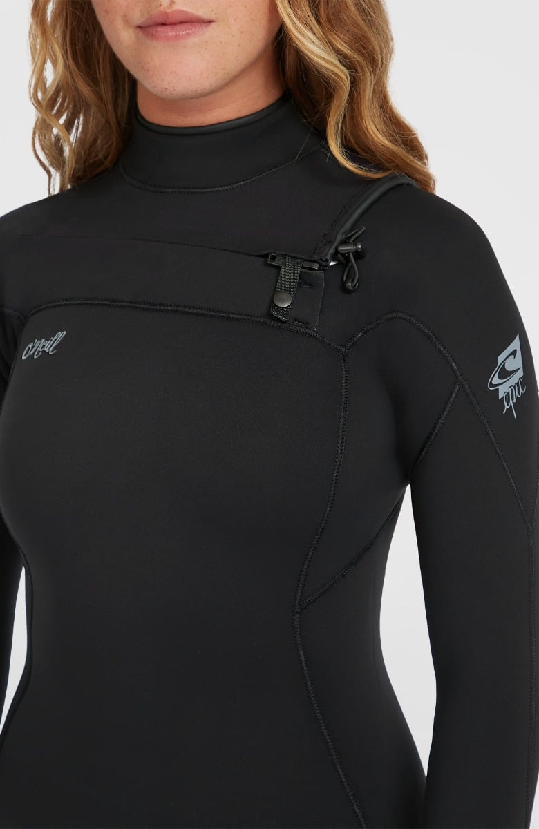 O'Neill Epic 3/2mm Women's Chest Zip Summer Wetsuit 2026 - Black