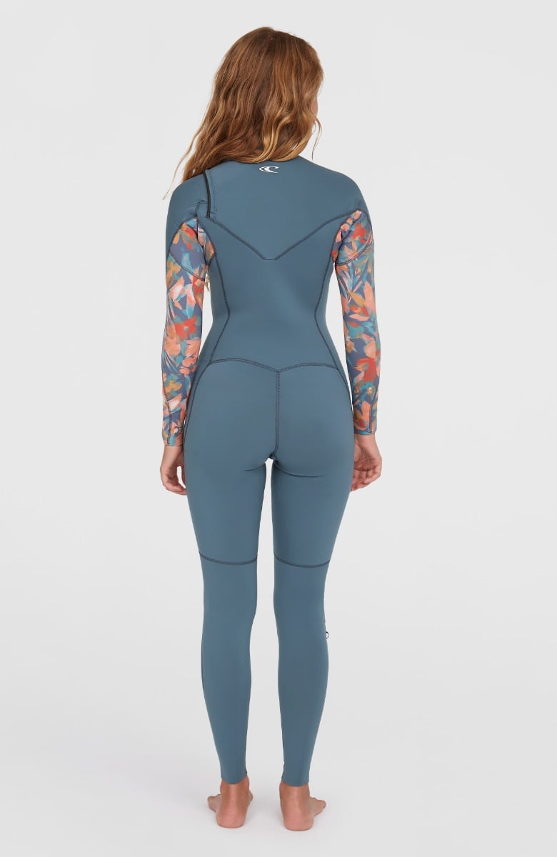 O'Neill Epic 3/2mm Women's Chest Zip Summer Wetsuit 2025 - Copenblu/Painted Tropics