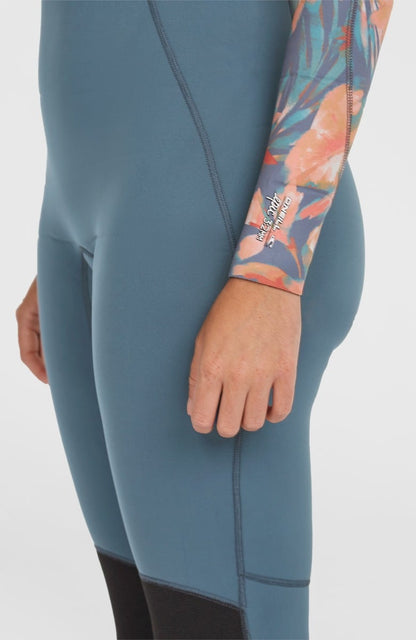 O'Neill Epic 3/2mm Women's Chest Zip Summer Wetsuit 2025 - Copenblu/Painted Tropics