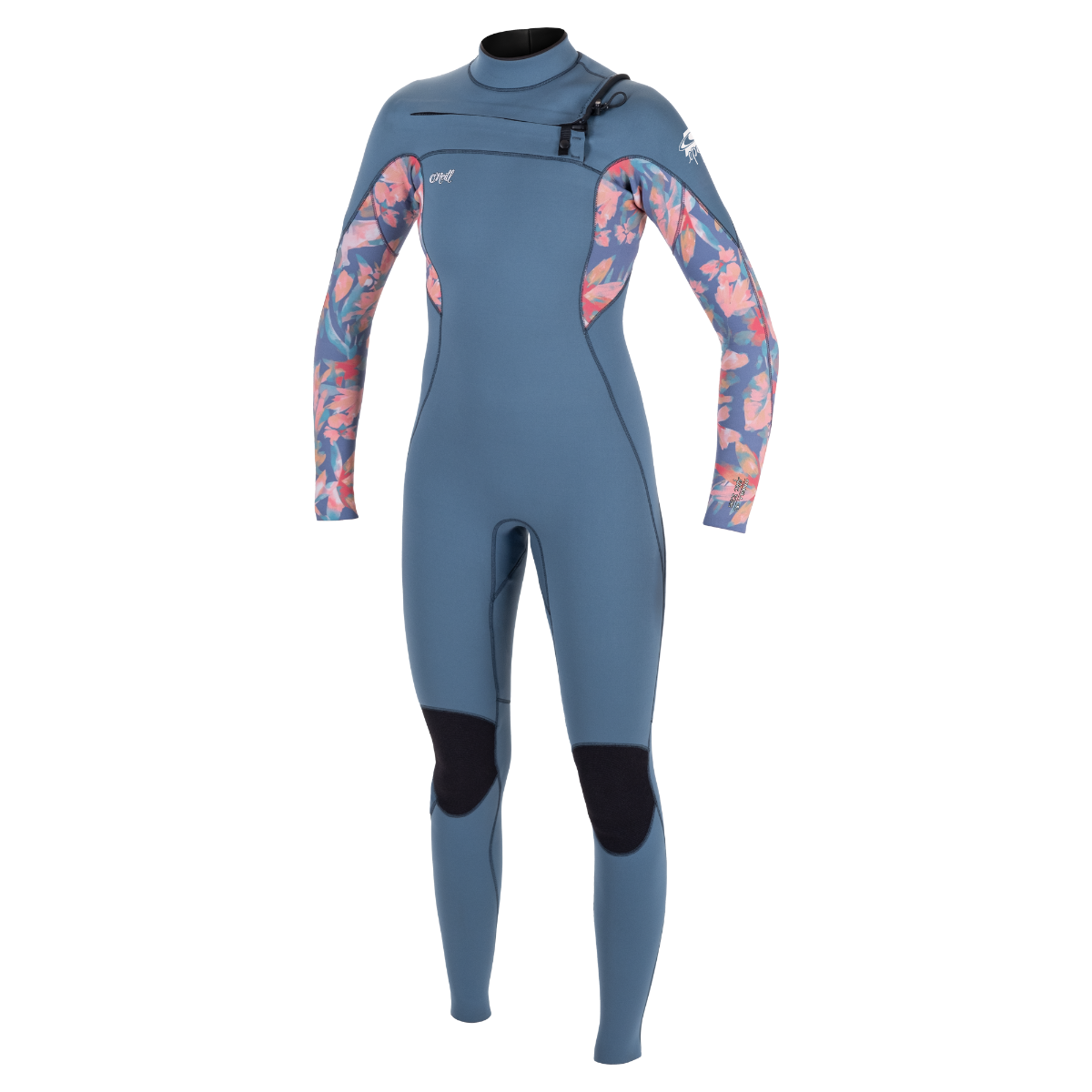 O'Neill Epic 3/2mm Womens Chest Zip Summer Wetsuit - Copenblu/Painted Tropics