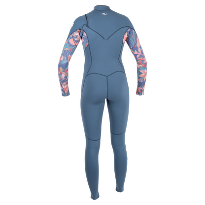 O'Neill Epic 3/2mm Women's Chest Zip Summer Wetsuit 2025 - Copenblu/Painted Tropics