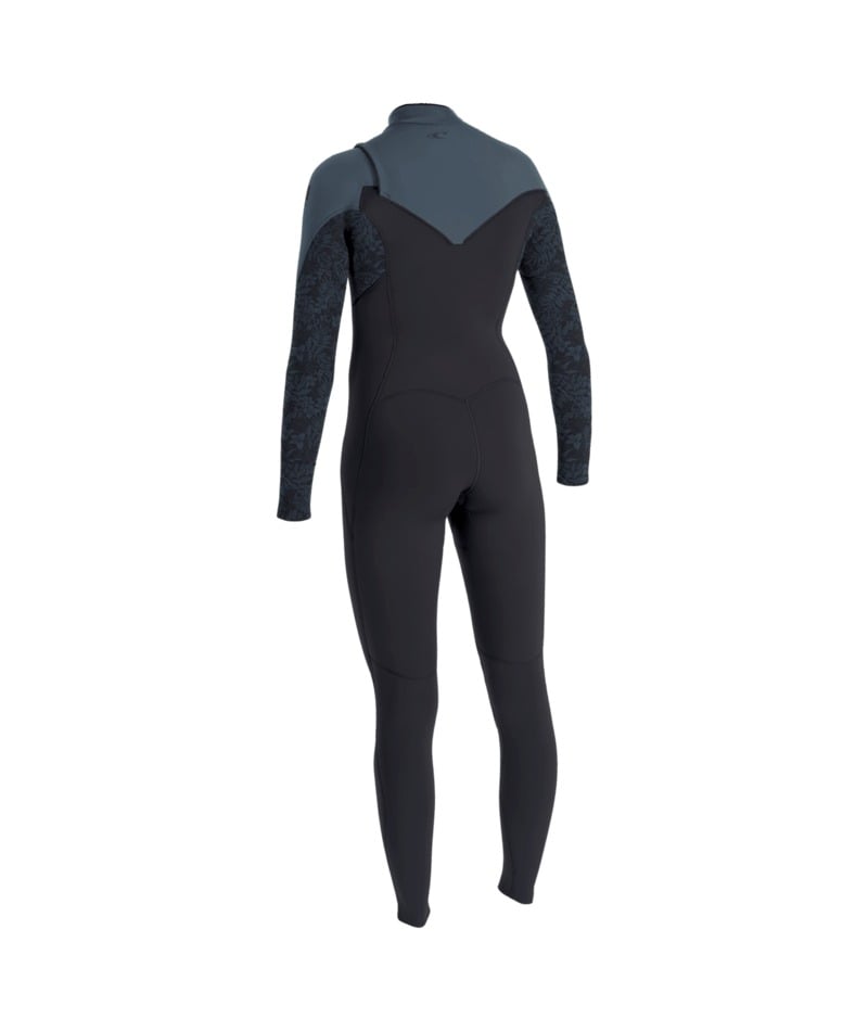 O'Neill Womens Epic 4/3mm Chest Zip Wetsuit 2026 - Tempered Steel / Shaded Island Sky / Shade