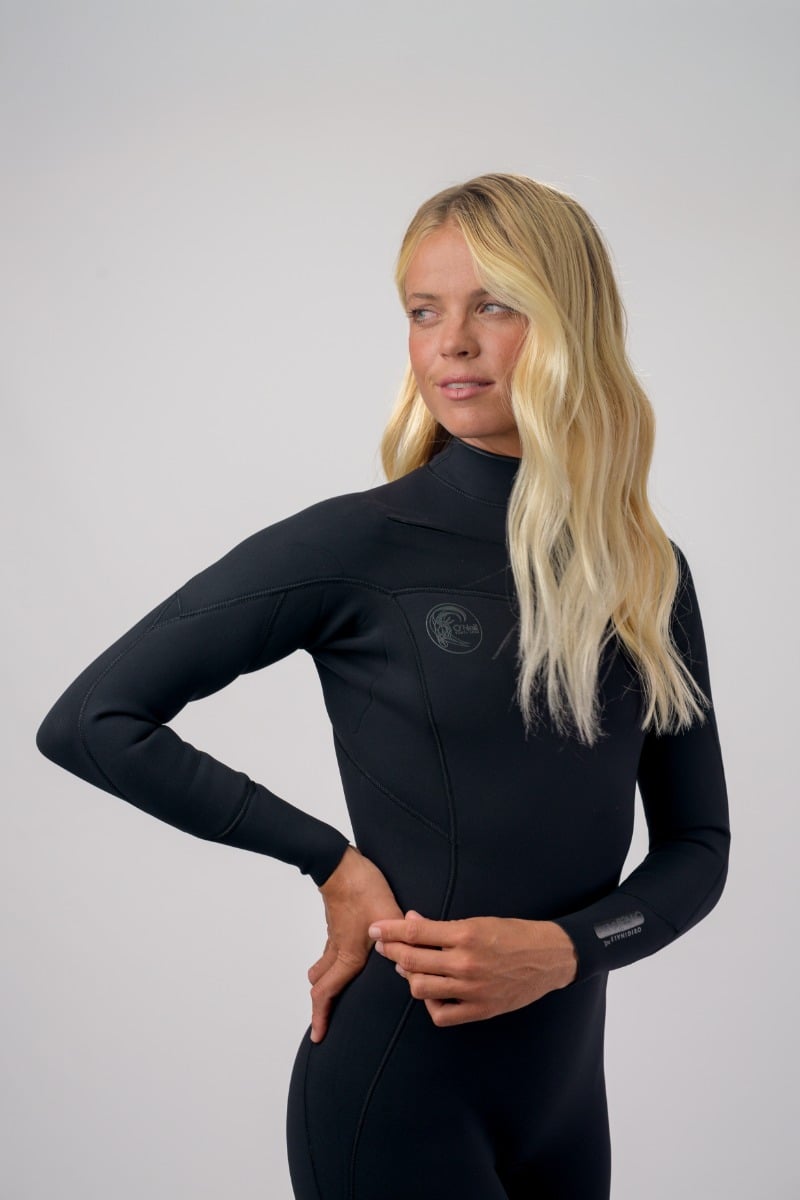 O'Neill Womens O'Riginal RG8 4/3mm Chest Zip Wetsuit 2026 - Black
