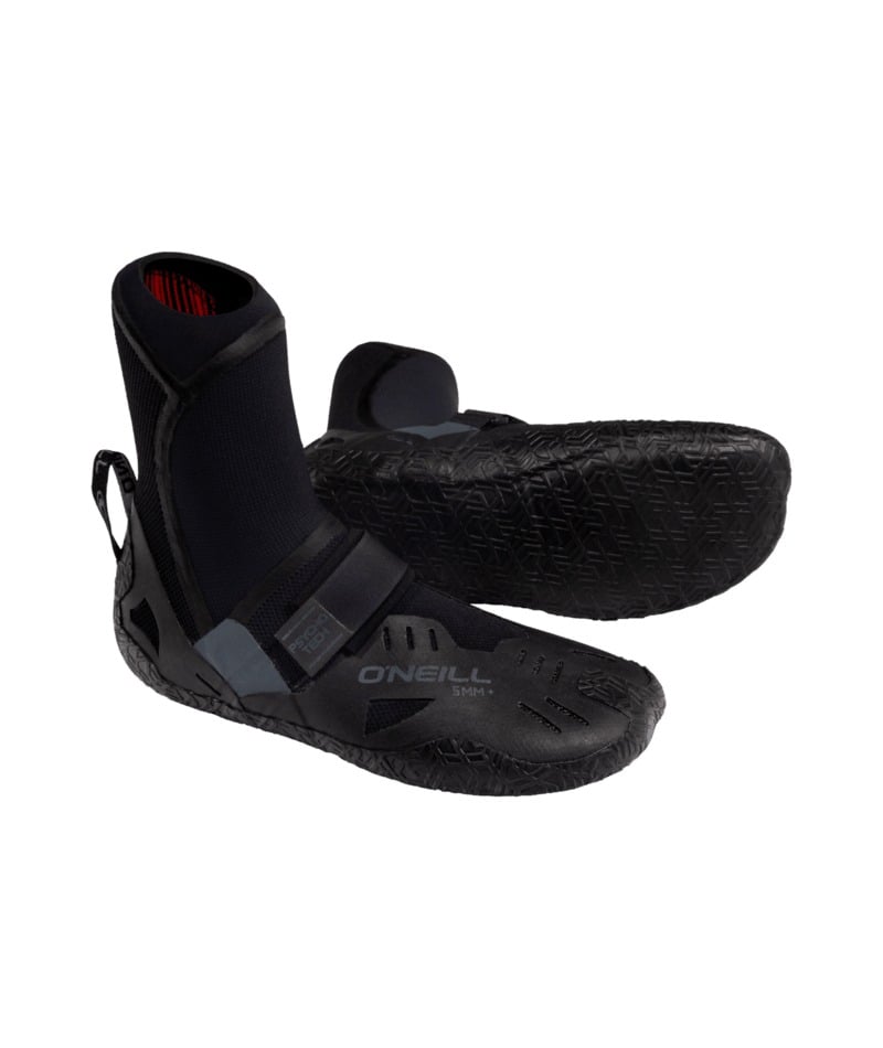 O'Neill Psycho Tech 5mm+ Round Toe Wetsuit Boots in Black