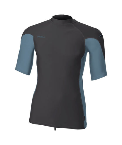 O'Neill Hyperfreak Skins S/S Rash Guard in Tempered Steel - SAMPLE - Medium