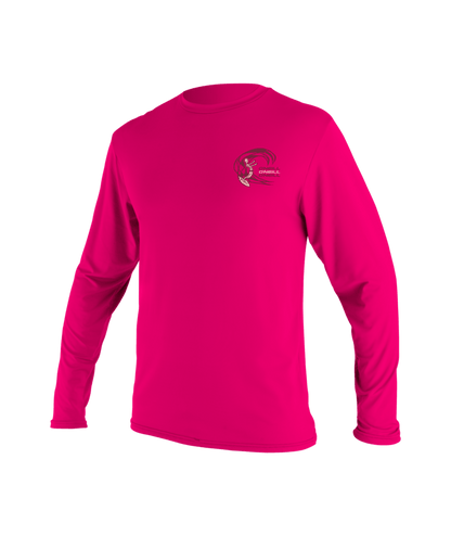 O'Neill Basic Skins Girls Long Sleeve Sun Shirt - Watermelon