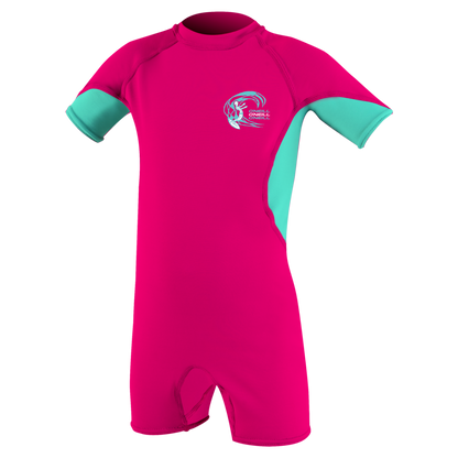 O'Neill Child Basic Skins UV Shorty (Age 2) SAMPLE - Watermelon/Light Aqua/White