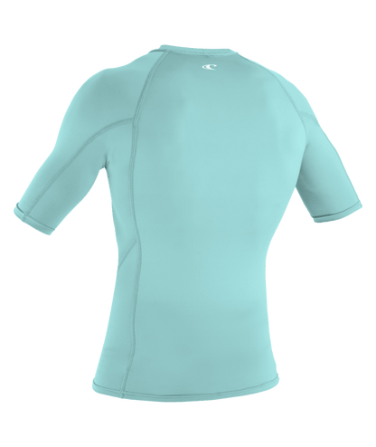 O'Neill Basic Skins Mens Short Sleeve Rash Guard - Canal Blue