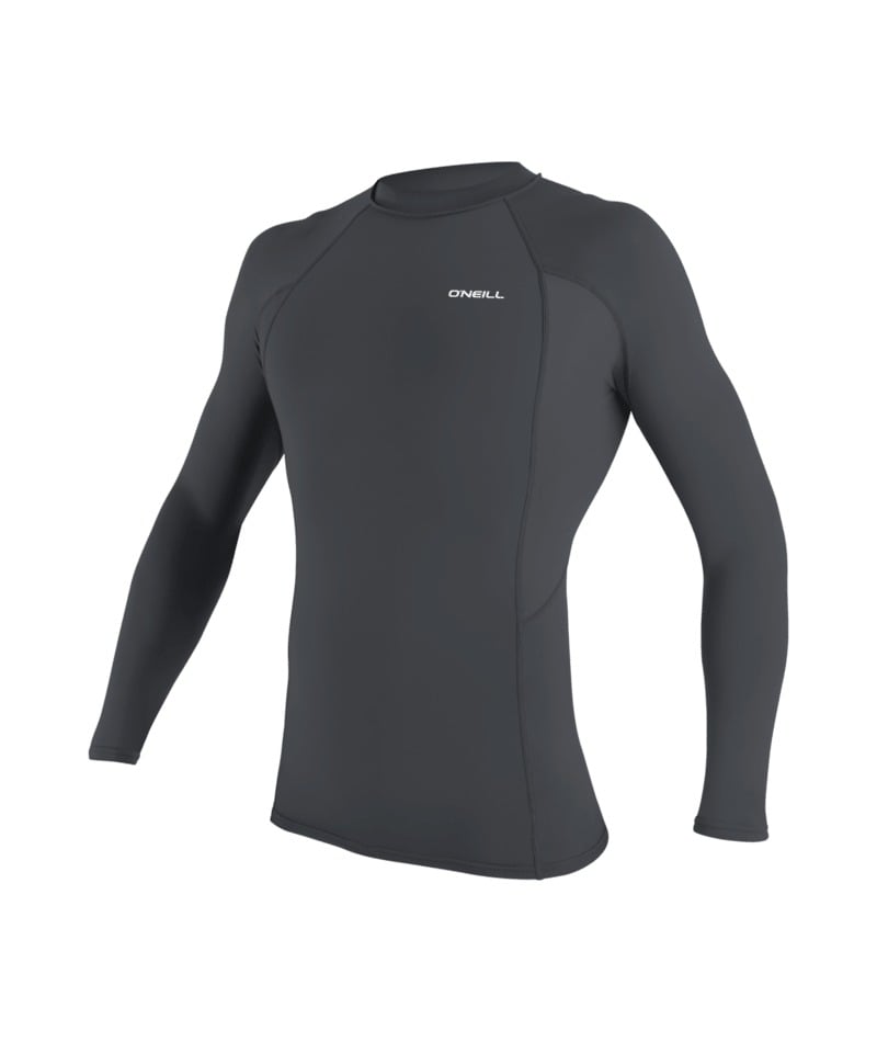 O'Neill Basic Skins Long-Sleeved Rash Guard in Graphite