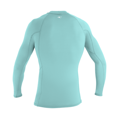 O'Neill Basic Skins Mens Long Sleeve Rash Guard (Medium) SAMPLE  - Canal Blue