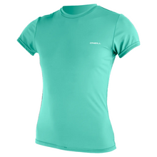 Womens rash vest in the colourway holiday with a white logo on a white background.