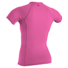 O'Neill Basic Skins Women's Short Sleeve SAMPLE Rash Guard - Fox Pink