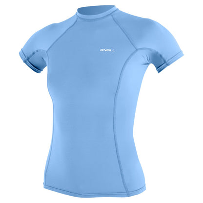 O'Neill Womens Basic Skins Short Sleeve Rash Guard - Azurine