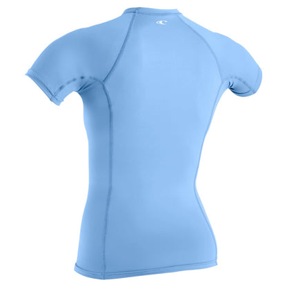 O'Neill Womens Basic Skins Short Sleeve Rash Guard - Azurine