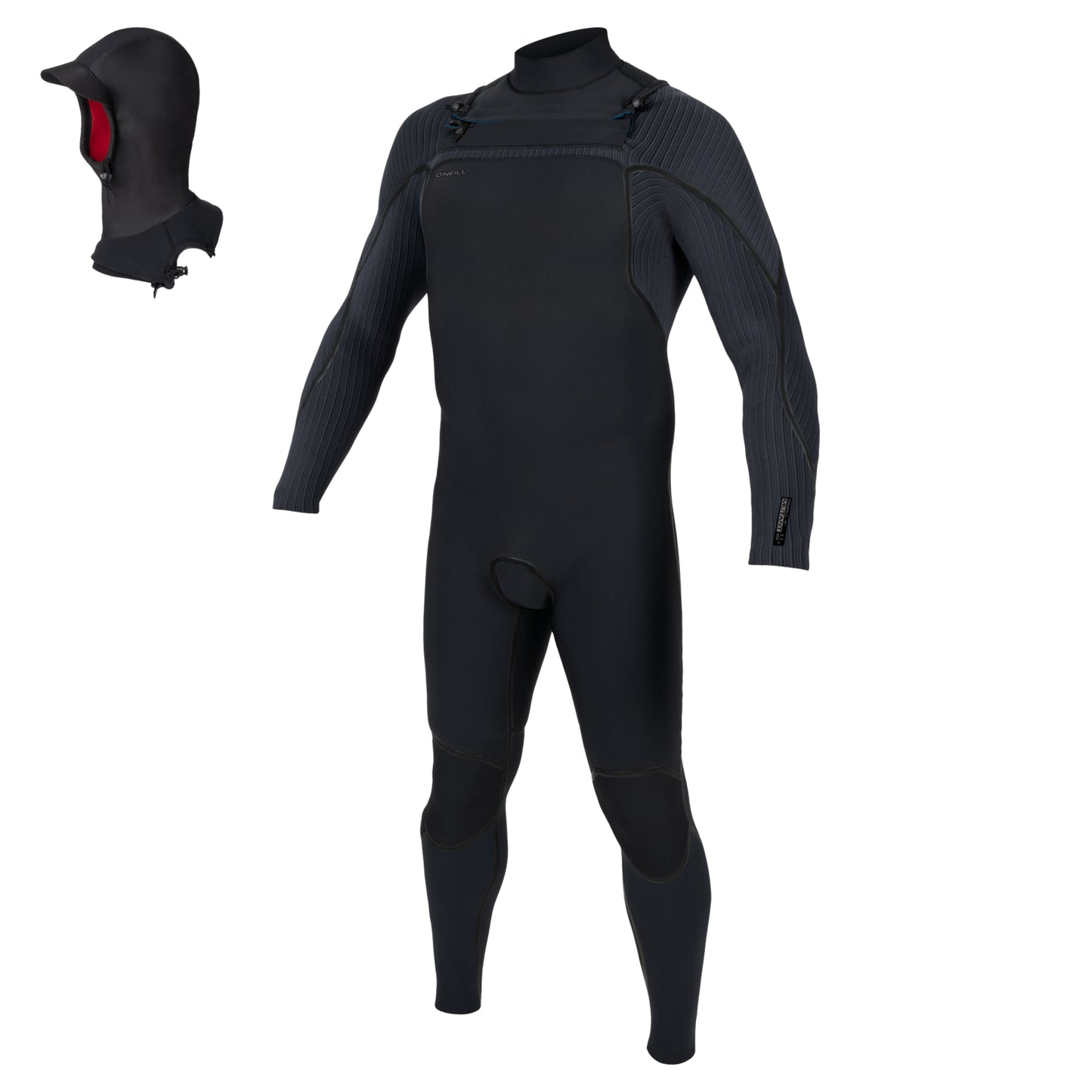 O'Neill Mutant 4/3+mm Chest Zip with Hood Winter Wetsuit in Black