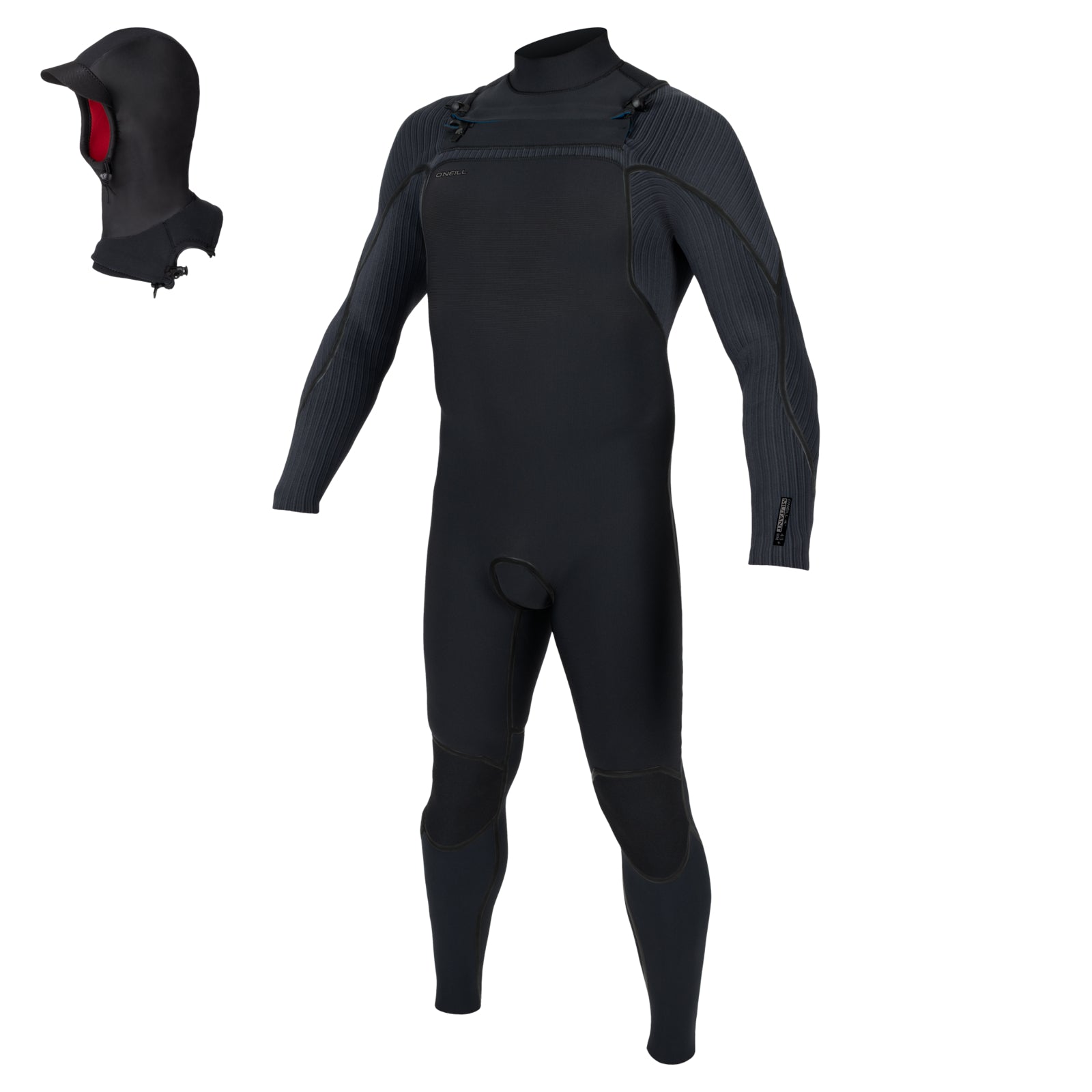 O'Neill Mutant 4/3+mm Chest Zip with Hood Winter Wetsuit in Black