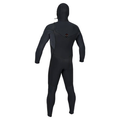 O'Neill Hyperfreak Fire 5/4+mm Chest Zip Hooded Winter Wetsuit 2026 - Black