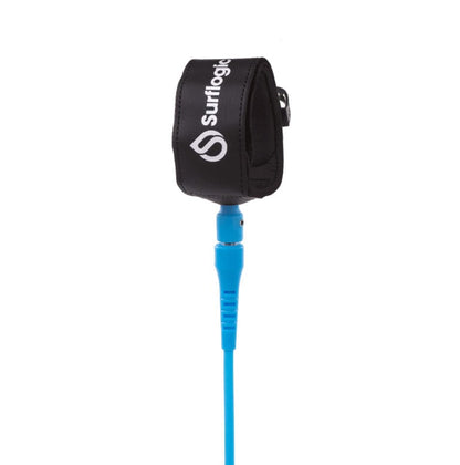 Surflogic Aircomp 6ft Leash - Cyan - Full View
