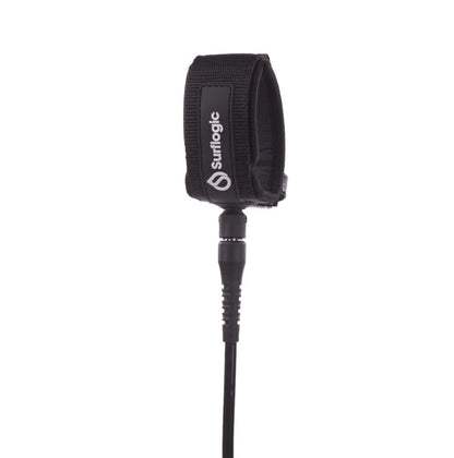 Surflogic Pro 7ft Leash - Black- Full View