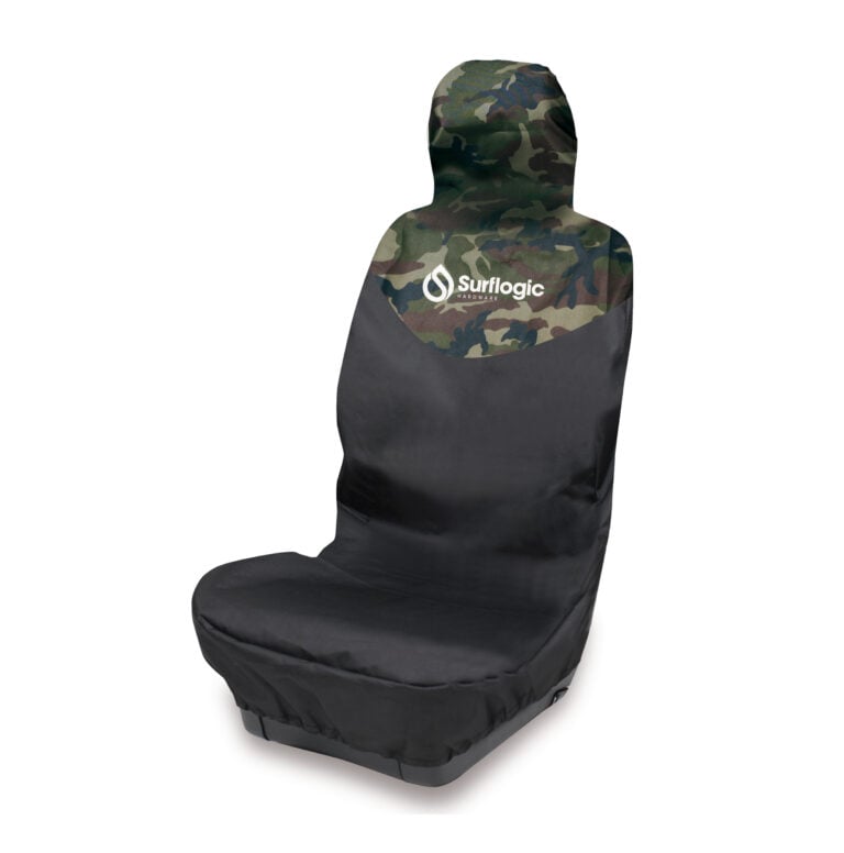 Surflogic Single Car Seat Cover - Camo/Black - Full View