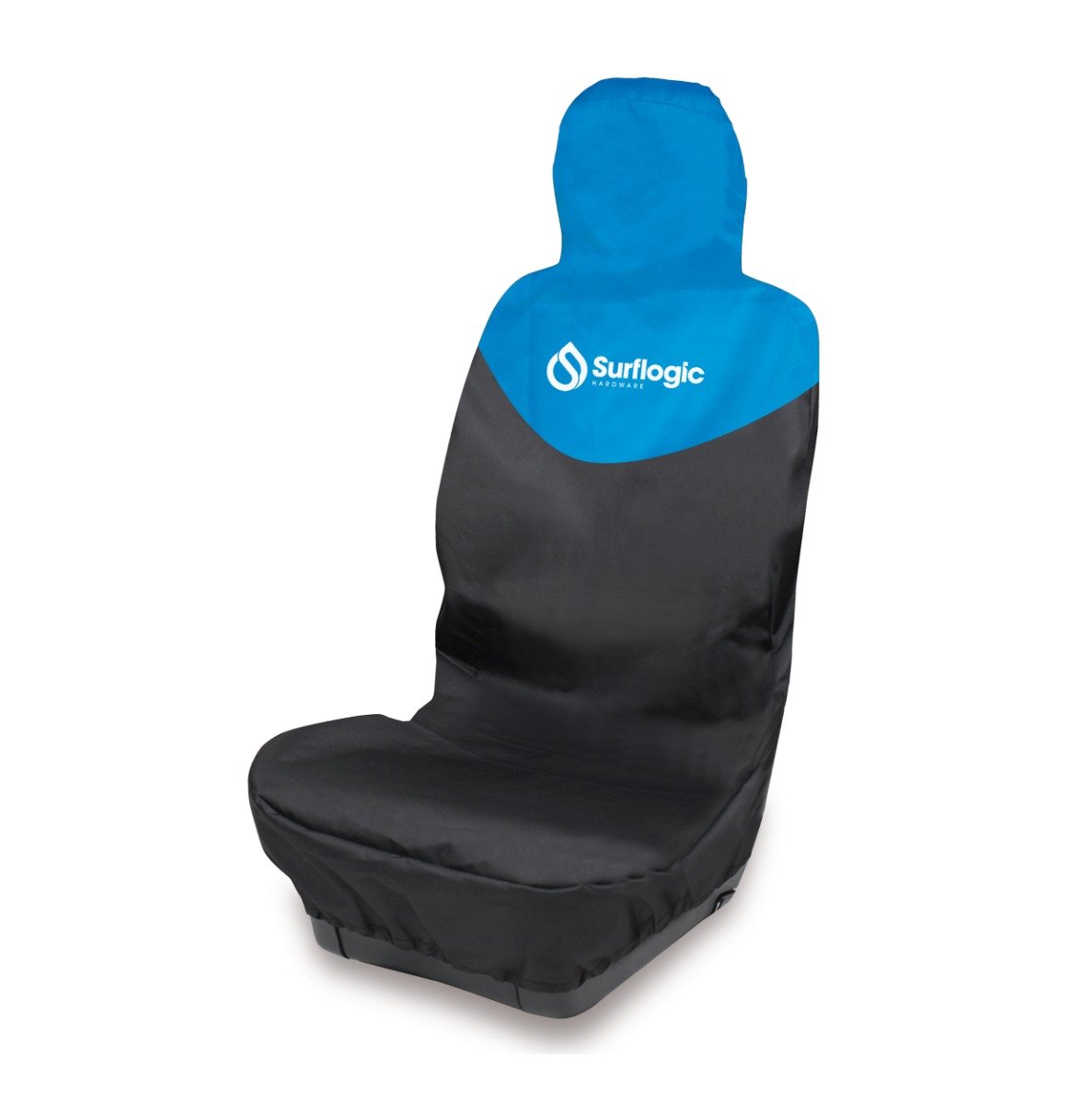 Surflogic Single Waterproof car seat cover - Black / Cyan