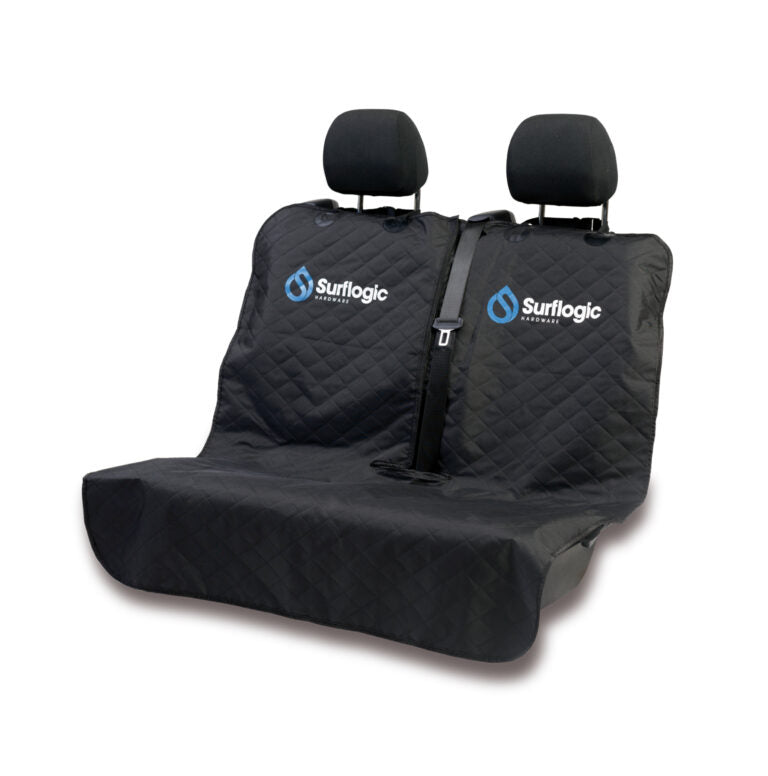 Surflogic Double Universal Car Seat Cover - Black - Full View