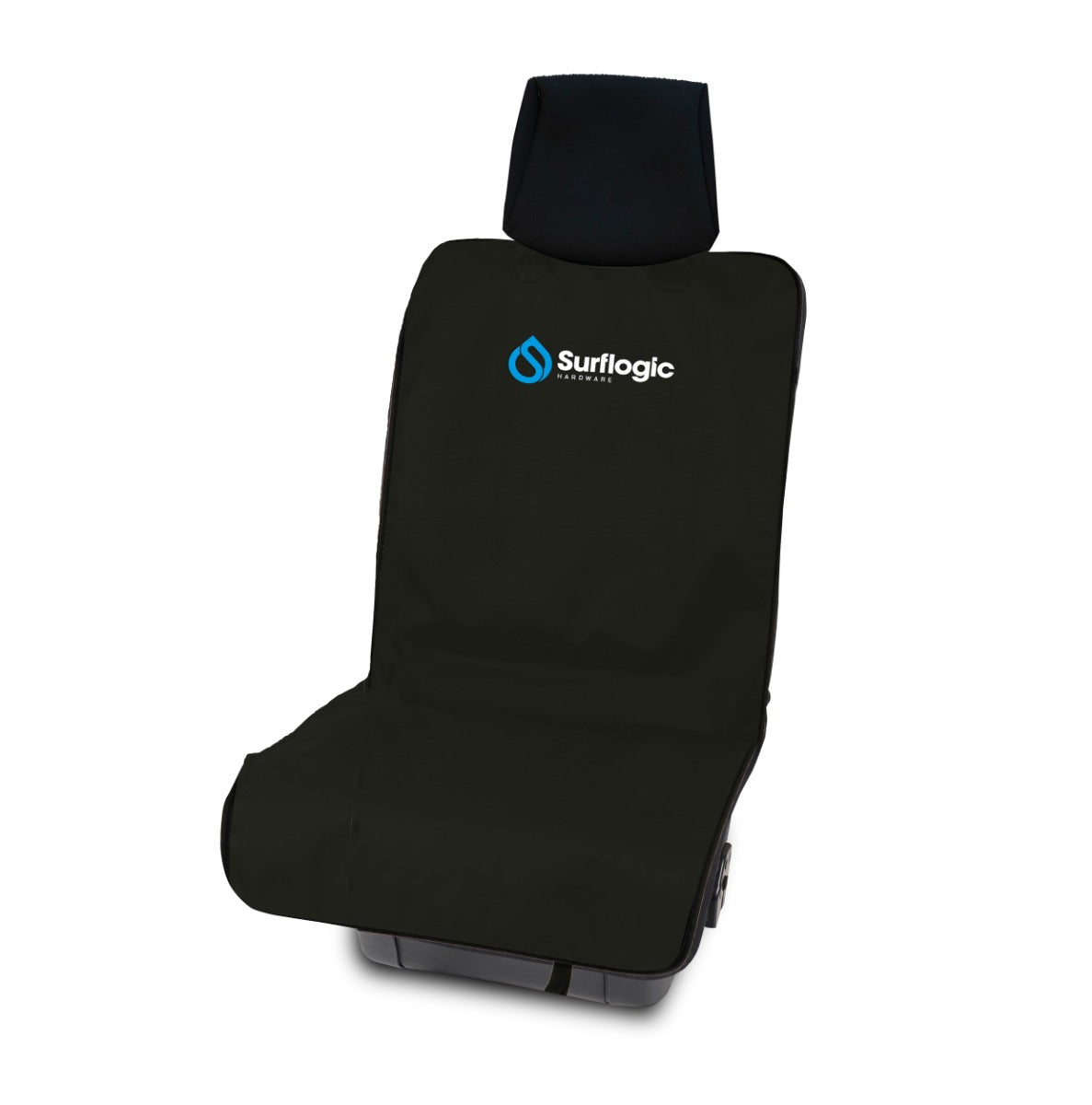 Surf Logic Single Waterproof car seat cover - Neoprene / Black - Front