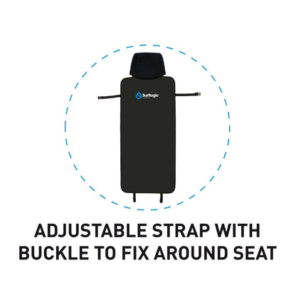 Surf Logic Single Waterproof car seat cover - Neoprene / Black - Detail