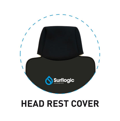 Surf Logic Single Waterproof car seat cover - Neoprene / Black - Detail of Head Rest Cover