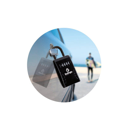 Surflogic Pro Key Safe Lock - Black - attached