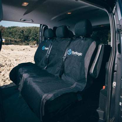 Surflogic Waterproof Triple Car Seat Cover - Universal Black