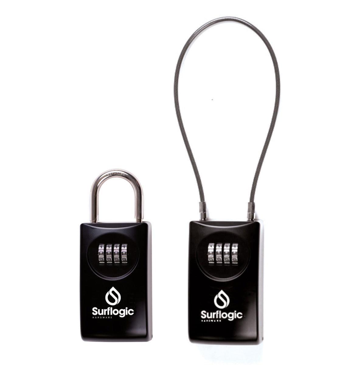 Surflogic Double System Key Safe Lock - Black - options