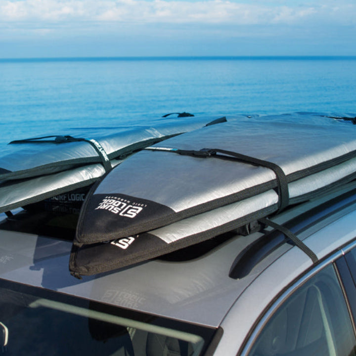 Surflogic Double Soft Racks on the car