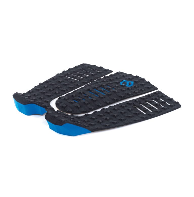 Surflogic SFL Three Traction Pad - Black/Cyan - Side View