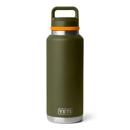 Yeti Rambler 46oz Bottle with Chug Cap - Olive/King Crab Orange