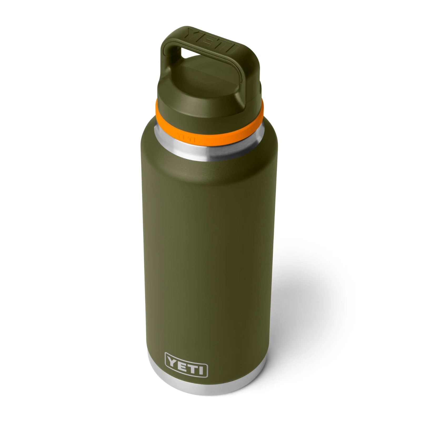 Yeti Rambler 46oz Bottle with Chug Cap - Olive/King Crab Orange
