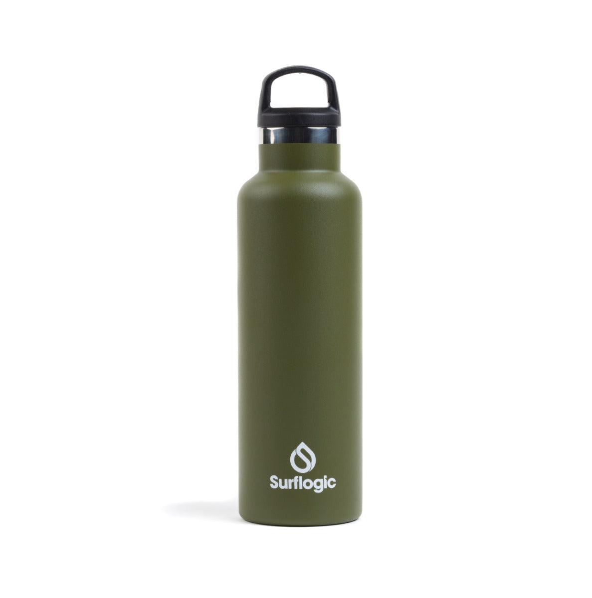 Surflogic Insulated Water Bottle Standard Mouth - 600ml (20oz) Olive Green