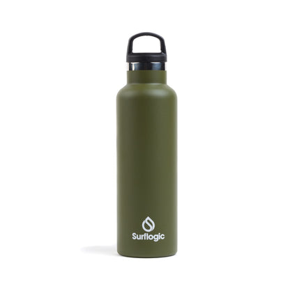 Surflogic Insulated Water Bottle Standard Mouth - 600ml (20oz) Olive Green